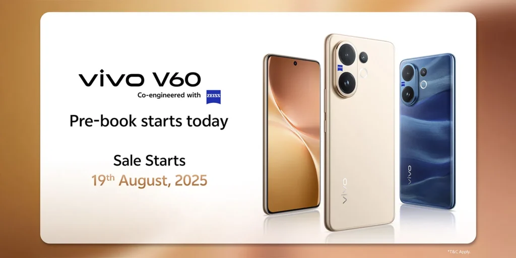 Vivo V60 5G – ZEISS கேமரா & 6500mAh பேட்டரியுடன் இந்தியாவில் அறிமுகம்!