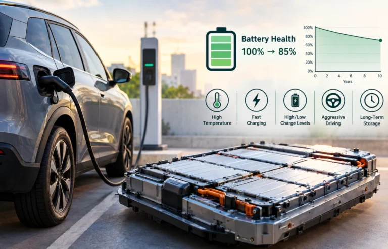 “EV Battery Life எத்தனை வருடம்? Battery Degradation ஏன் நடக்கிறது? முழு Guide 2026!!!”