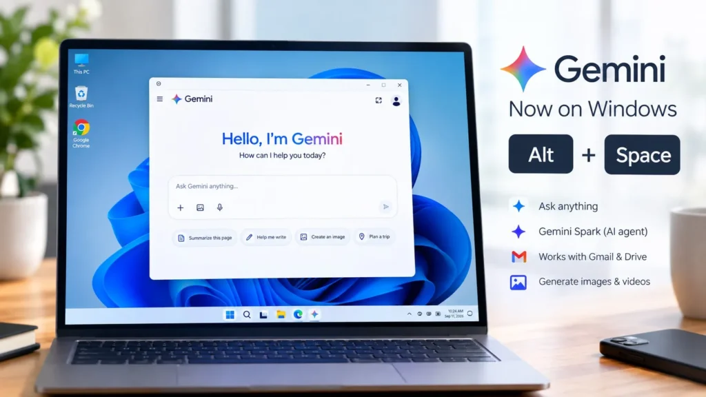 Gemini Windows App 2026: Laptop-ல் AI-ஐ ஒரே Shortcut-ல் Open செய்யலாம்!