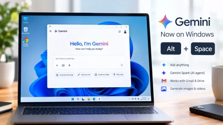 Gemini Windows App 2026: Laptop-ல் AI-ஐ ஒரே Shortcut-ல் Open செய்யலாம்!