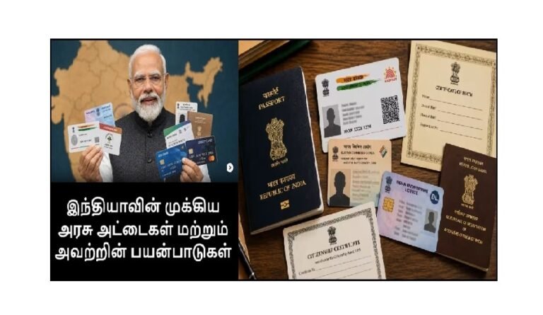 “இந்தியாவின் முக்கிய அரசு அட்டைகள்: முழு பட்டியல் மற்றும் பயன்பாடுகள்”